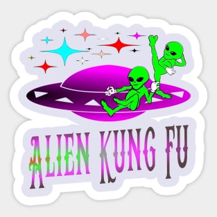 Alien Kung Fu Sticker
